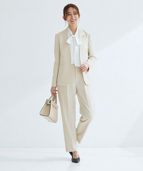 green label relaxing / グリーンレーベル リラクシング ノーカラージャケット | ［size SHORTあり］パウドレ ノーラペル ジャケット ウォッシャブル ストレッチ | 詳細8