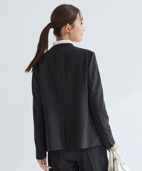 green label relaxing / グリーンレーベル リラクシング ノーカラージャケット | ［size SHORTあり］パウドレ ノーラペル ジャケット ウォッシャブル ストレッチ | 詳細19