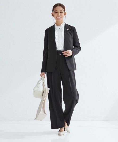 green label relaxing / グリーンレーベル リラクシング ノーカラージャケット | ［size SHORTあり］パウドレ ノーラペル ジャケット ウォッシャブル ストレッチ | 詳細21