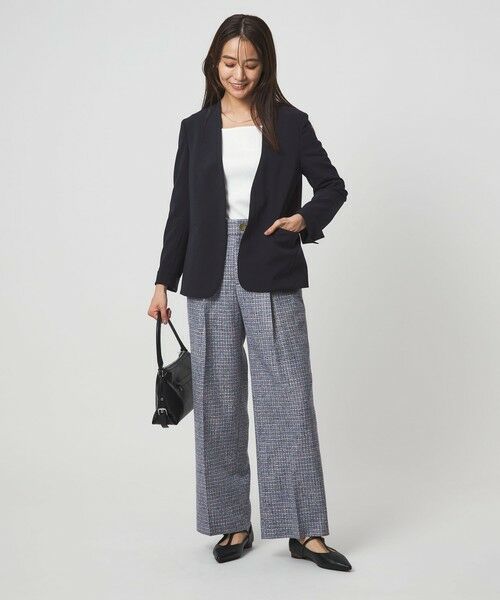 green label relaxing / グリーンレーベル リラクシング ノーカラージャケット | ［size SHORTあり］パウドレ ノーラペル ジャケット ウォッシャブル ストレッチ | 詳細22