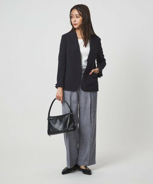 green label relaxing / グリーンレーベル リラクシング ノーカラージャケット | ［size SHORTあり］パウドレ ノーラペル ジャケット ウォッシャブル ストレッチ | 詳細23