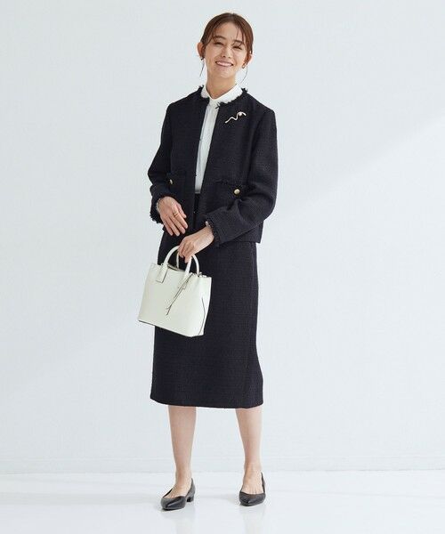 green label relaxing / グリーンレーベル リラクシング ノーカラージャケット | ツイードライク ノーカラー ジャケット | 詳細6