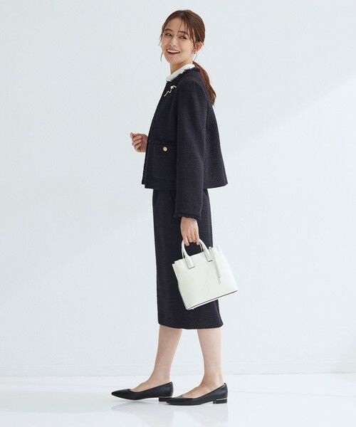 green label relaxing / グリーンレーベル リラクシング ノーカラージャケット | ツイードライク ノーカラー ジャケット | 詳細7