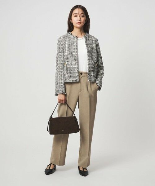 green label relaxing / グリーンレーベル リラクシング ノーカラージャケット | ツイードライク ノーカラー ジャケット | 詳細26