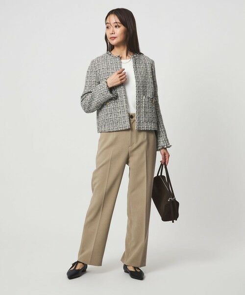 green label relaxing / グリーンレーベル リラクシング ノーカラージャケット | ツイードライク ノーカラー ジャケット | 詳細28