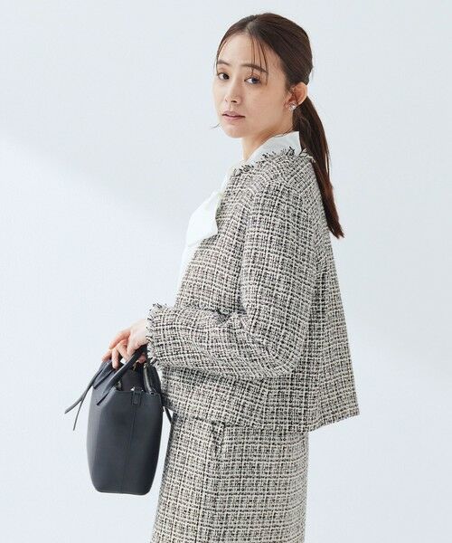 green label relaxing / グリーンレーベル リラクシング ノーカラージャケット | ツイードライク ノーカラー ジャケット | 詳細18