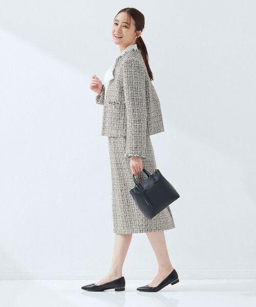 green label relaxing / グリーンレーベル リラクシング ノーカラージャケット | ツイードライク ノーカラー ジャケット | 詳細22