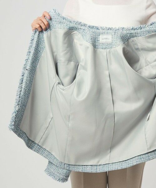 green label relaxing / グリーンレーベル リラクシング ノーカラージャケット | ［size SHORTあり］ミックス ツイードライク ポケット ノーカラー ジャケット | 詳細14