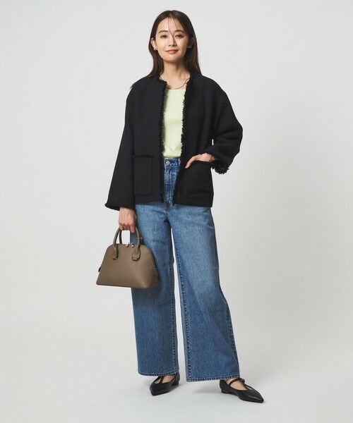 green label relaxing / グリーンレーベル リラクシング ノーカラージャケット | ［size SHORTあり］ミックス ツイードライク ポケット ノーカラー ジャケット | 詳細27