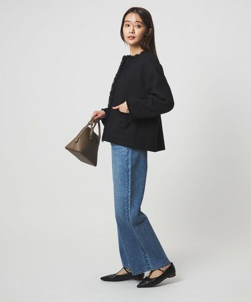 green label relaxing / グリーンレーベル リラクシング ノーカラージャケット | ［size SHORTあり］ミックス ツイードライク ポケット ノーカラー ジャケット | 詳細28