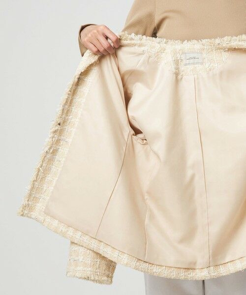 green label relaxing / グリーンレーベル リラクシング ノーカラージャケット | ファンシー ツイードライク ポケット ノーカラー ジャケット | 詳細20