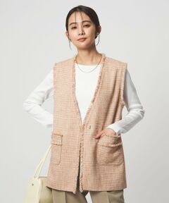 green label relaxing / グリーンレーベル リラクシング ベスト | ［size SHORTあり］ライト ツイードライク ジレ