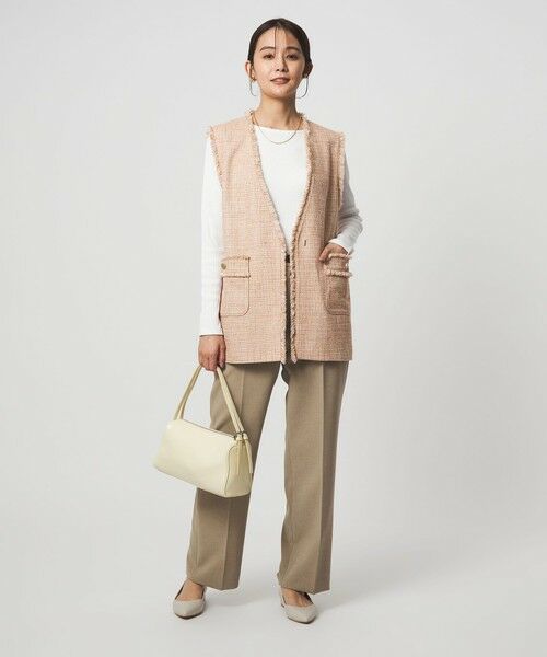 green label relaxing / グリーンレーベル リラクシング ベスト | ［size SHORTあり］ライト ツイードライク ジレ | 詳細4