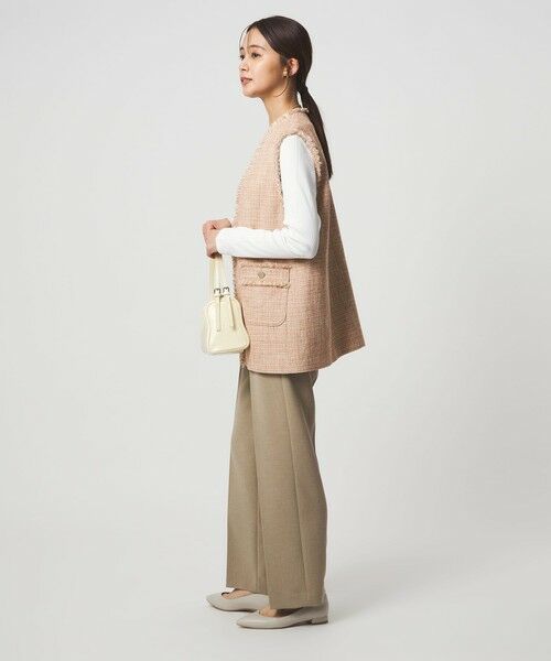 green label relaxing / グリーンレーベル リラクシング ベスト | ［size SHORTあり］ライト ツイードライク ジレ | 詳細5