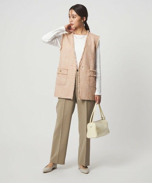 green label relaxing / グリーンレーベル リラクシング ベスト | ［size SHORTあり］ライト ツイードライク ジレ | 詳細6