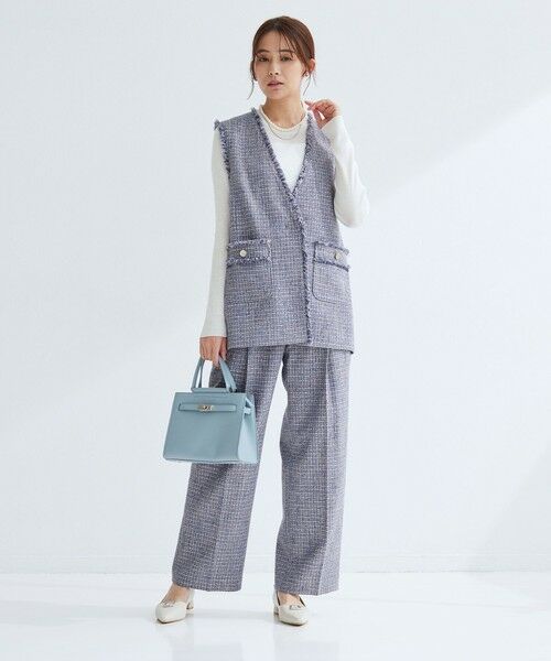 green label relaxing / グリーンレーベル リラクシング ベスト | ［size SHORTあり］ライト ツイードライク ジレ | 詳細15