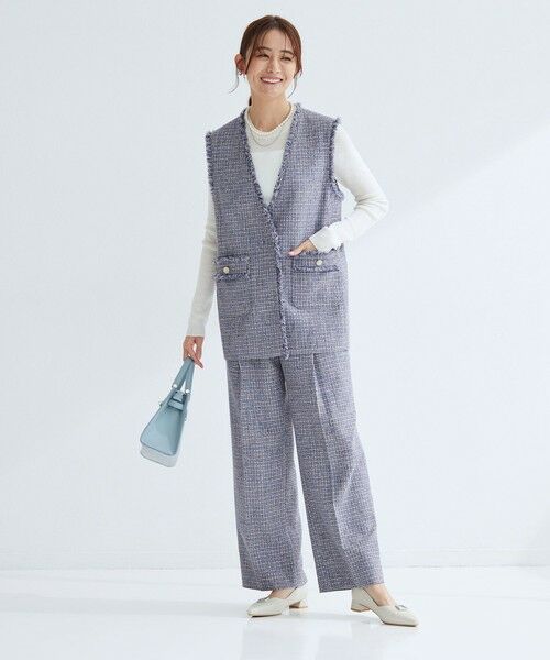 green label relaxing / グリーンレーベル リラクシング ベスト | ［size SHORTあり］ライト ツイードライク ジレ | 詳細20