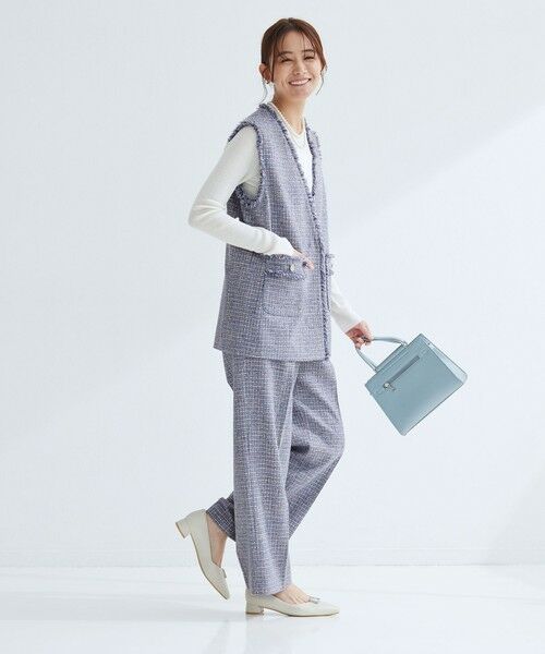 green label relaxing / グリーンレーベル リラクシング ベスト | ［size SHORTあり］ライト ツイードライク ジレ | 詳細21