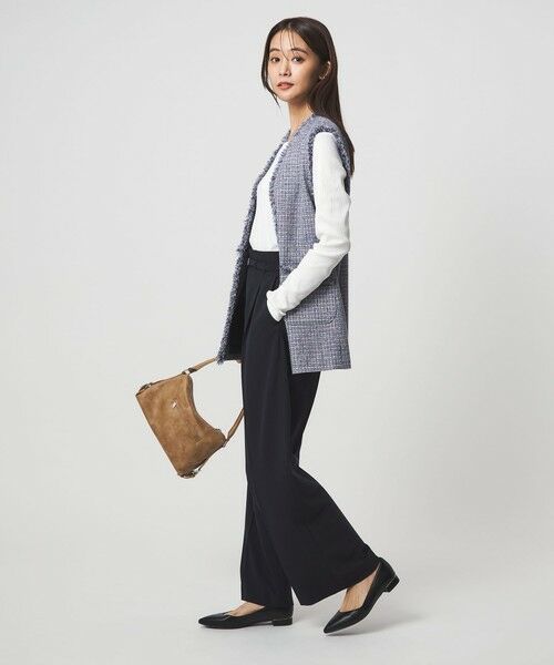 green label relaxing / グリーンレーベル リラクシング ベスト | ［size SHORTあり］ライト ツイードライク ジレ | 詳細21