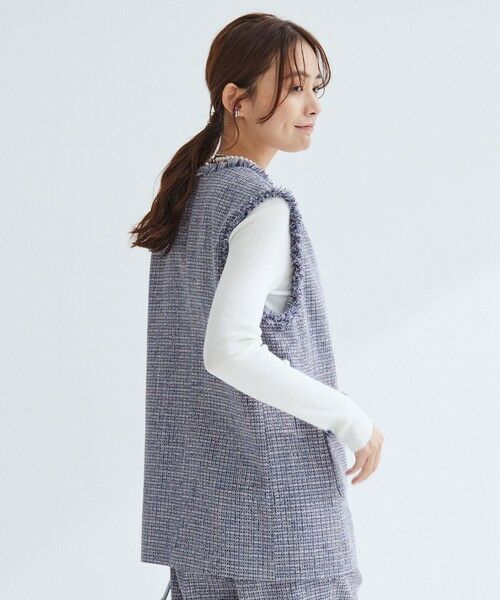 green label relaxing / グリーンレーベル リラクシング ベスト | ［size SHORTあり］ライト ツイードライク ジレ | 詳細13