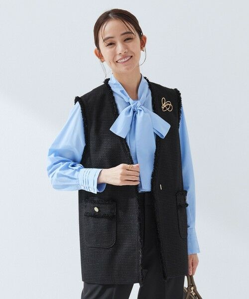 green label relaxing / グリーンレーベル リラクシング ベスト | ［size SHORTあり］ライト ツイードライク ジレ | 詳細24