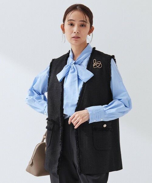 green label relaxing / グリーンレーベル リラクシング ベスト | ［size SHORTあり］ライト ツイードライク ジレ | 詳細25