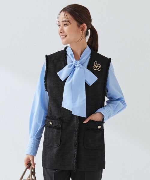 green label relaxing / グリーンレーベル リラクシング ベスト | ［size SHORTあり］ライト ツイードライク ジレ | 詳細26