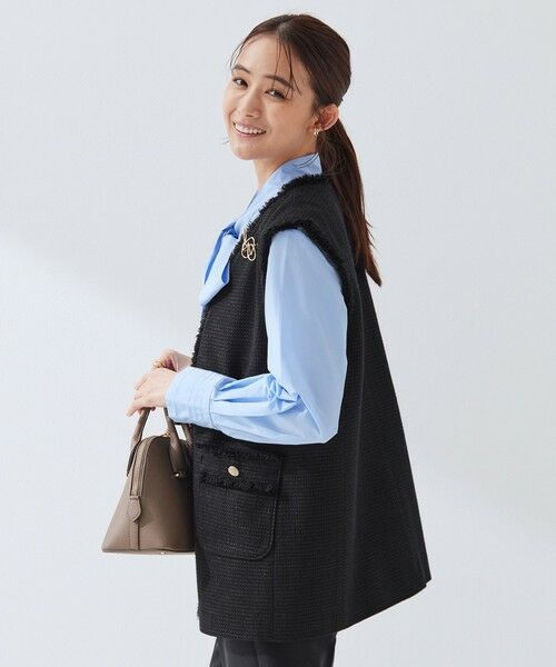 green label relaxing / グリーンレーベル リラクシング ベスト | ［size SHORTあり］ライト ツイードライク ジレ | 詳細27