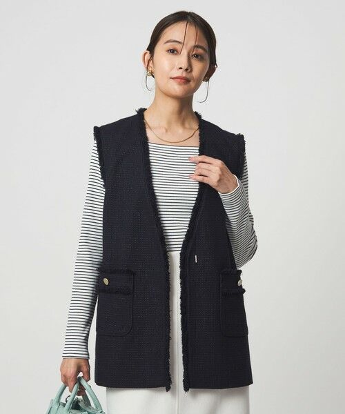 green label relaxing / グリーンレーベル リラクシング ベスト | ［size SHORTあり］ライト ツイードライク ジレ | 詳細24