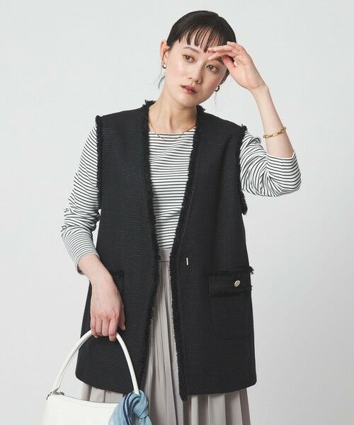 green label relaxing / グリーンレーベル リラクシング ベスト | ［size SHORTあり］ライト ツイードライク ジレ | 詳細27