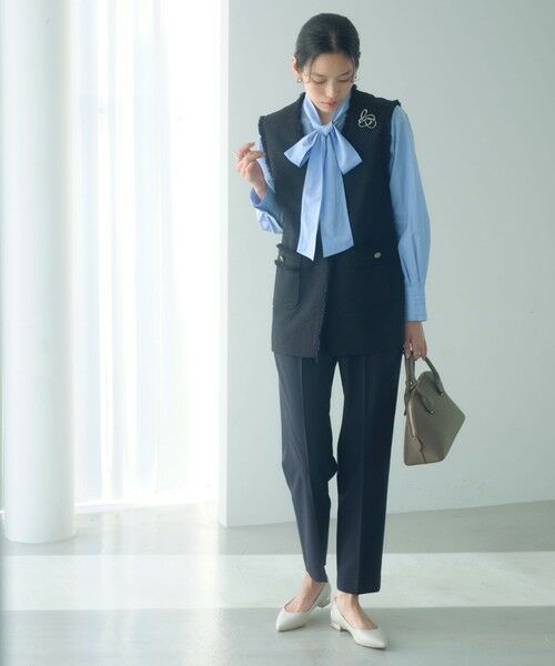 green label relaxing / グリーンレーベル リラクシング ベスト | ［size SHORTあり］ライト ツイードライク ジレ | 詳細23