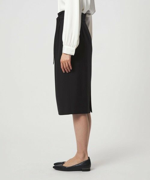 green label relaxing / グリーンレーベル リラクシング ミニ・ひざ丈スカート | ［size SHORTあり］パウドレ ベルト付き タイト スカート ウォッシャブル ストレッチ | 詳細5