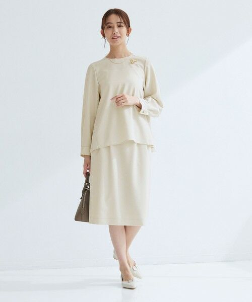 green label relaxing / グリーンレーベル リラクシング ミニ・ひざ丈スカート | ［size SHORTあり］パウドレ ベルト付き タイト スカート ウォッシャブル ストレッチ | 詳細15