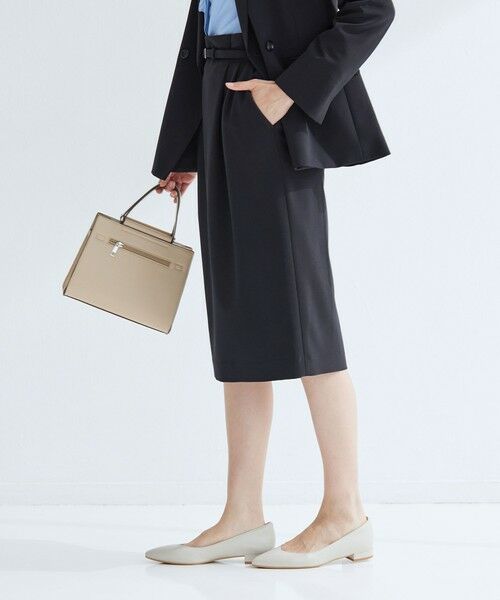 green label relaxing / グリーンレーベル リラクシング ミニ・ひざ丈スカート | ［size SHORTあり］パウドレ ベルト付き タイト スカート ウォッシャブル ストレッチ | 詳細17