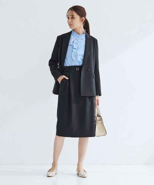 green label relaxing / グリーンレーベル リラクシング ミニ・ひざ丈スカート | ［size SHORTあり］パウドレ ベルト付き タイト スカート ウォッシャブル ストレッチ | 詳細18