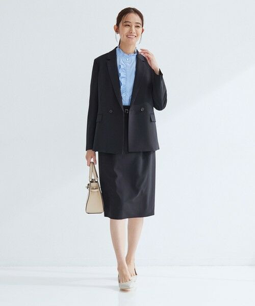 green label relaxing / グリーンレーベル リラクシング ミニ・ひざ丈スカート | ［size SHORTあり］パウドレ ベルト付き タイト スカート ウォッシャブル ストレッチ | 詳細19