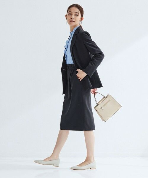 green label relaxing / グリーンレーベル リラクシング ミニ・ひざ丈スカート | ［size SHORTあり］パウドレ ベルト付き タイト スカート ウォッシャブル ストレッチ | 詳細20