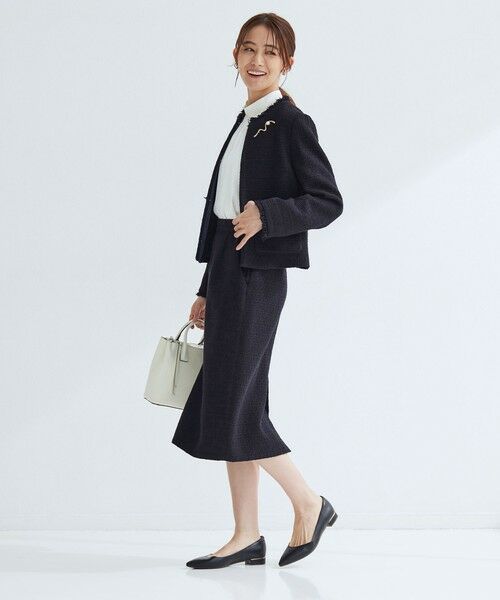 green label relaxing / グリーンレーベル リラクシング ミニ・ひざ丈スカート | ツイードライク タイト スカート | 詳細5