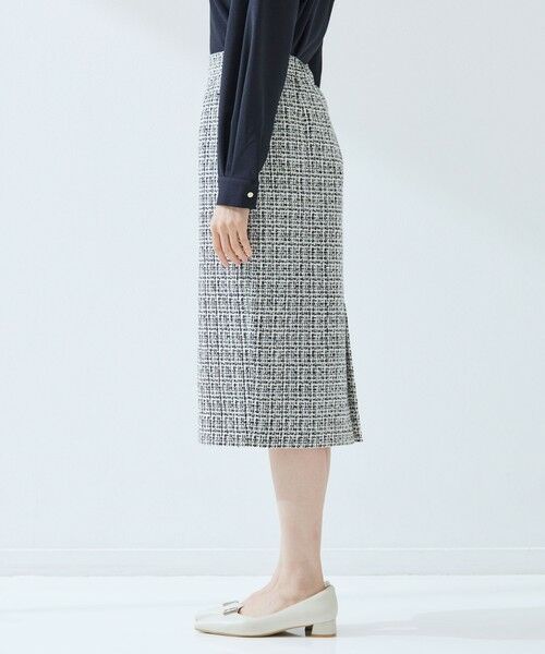 green label relaxing / グリーンレーベル リラクシング ミニ・ひざ丈スカート | ツイードライク タイト スカート | 詳細15