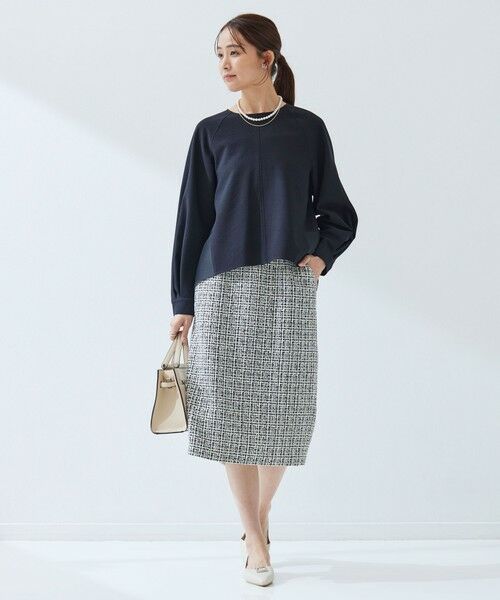 green label relaxing / グリーンレーベル リラクシング ミニ・ひざ丈スカート | ツイードライク タイト スカート | 詳細11