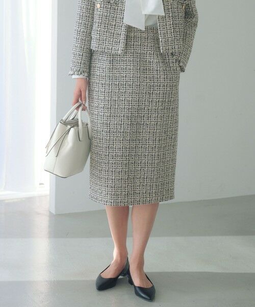 green label relaxing / グリーンレーベル リラクシング ミニ・ひざ丈スカート | ツイードライク タイト スカート（その他1）
