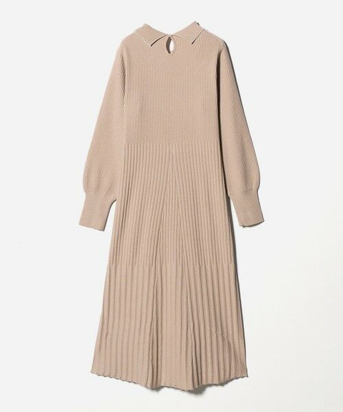 green label relaxing / グリーンレーベル リラクシング ロング・マキシ丈ワンピース | フィット＆フレア 襟付き ニット ワンピース | 詳細24