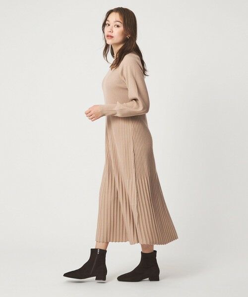 green label relaxing / グリーンレーベル リラクシング ロング・マキシ丈ワンピース | フィット＆フレア 襟付き ニット ワンピース | 詳細13