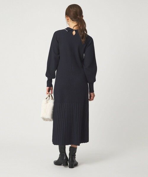 green label relaxing / グリーンレーベル リラクシング ロング・マキシ丈ワンピース | フィット＆フレア 襟付き ニット ワンピース | 詳細18