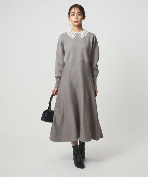 green label relaxing / グリーンレーベル リラクシング ロング・マキシ丈ワンピース | エリレース 2WAY ニット ワンピース ウォッシャブル | 詳細1