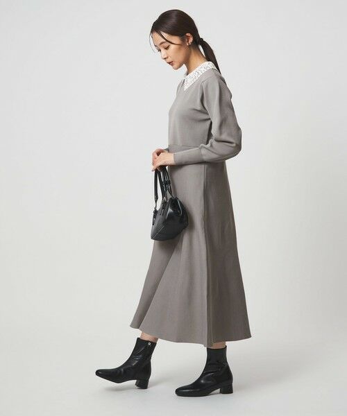 green label relaxing / グリーンレーベル リラクシング ロング・マキシ丈ワンピース | エリレース 2WAY ニット ワンピース ウォッシャブル | 詳細2