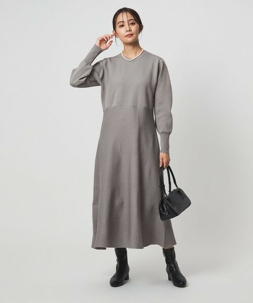 green label relaxing / グリーンレーベル リラクシング ロング・マキシ丈ワンピース | エリレース 2WAY ニット ワンピース ウォッシャブル | 詳細7