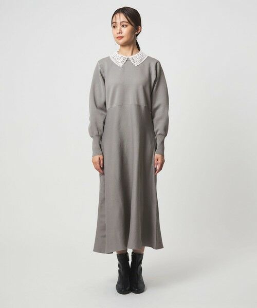 green label relaxing / グリーンレーベル リラクシング ロング・マキシ丈ワンピース | エリレース 2WAY ニット ワンピース ウォッシャブル | 詳細8