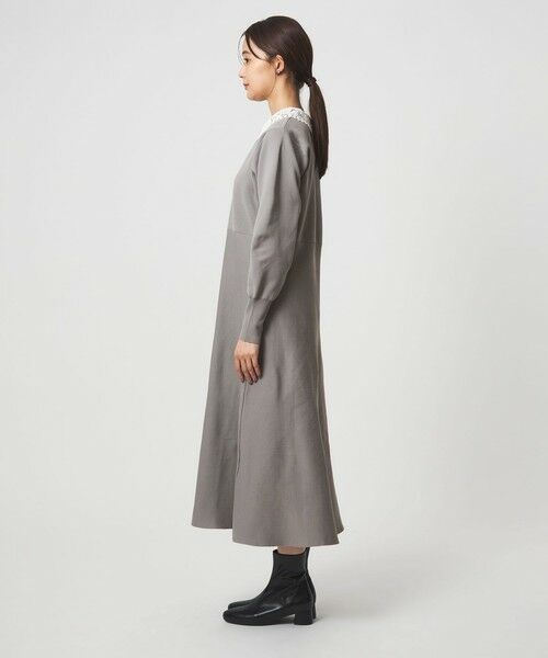 green label relaxing / グリーンレーベル リラクシング ロング・マキシ丈ワンピース | エリレース 2WAY ニット ワンピース ウォッシャブル | 詳細9