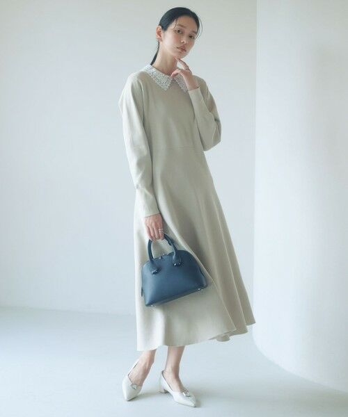 green label relaxing / グリーンレーベル リラクシング ロング・マキシ丈ワンピース | エリレース 2WAY ニット ワンピース ウォッシャブル | 詳細17